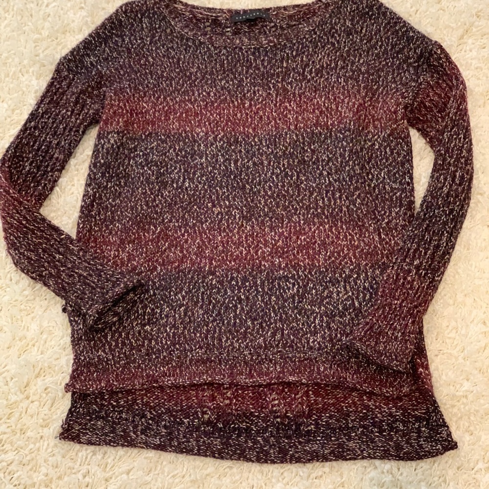 Pre-owned Burgundy hi-low sweater